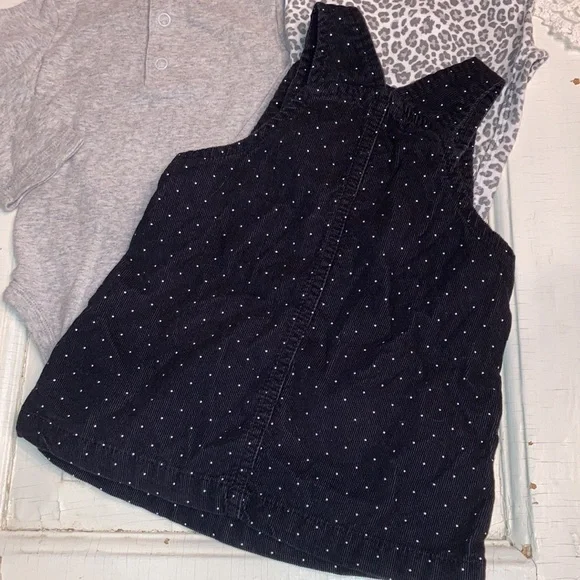 Baby Carter’s Hoodie Black Dot Dress Gold Heart Cheetah Fruit Print Onesies 6 M - Picture 4 of 9
